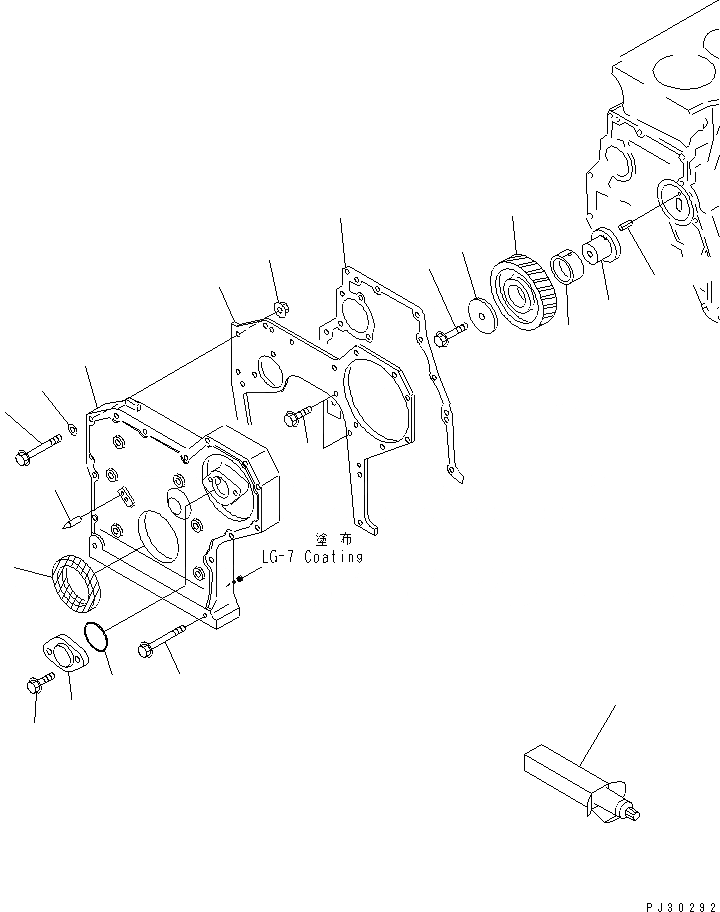 Схема запчастей Komatsu S4D95L-1E - - -