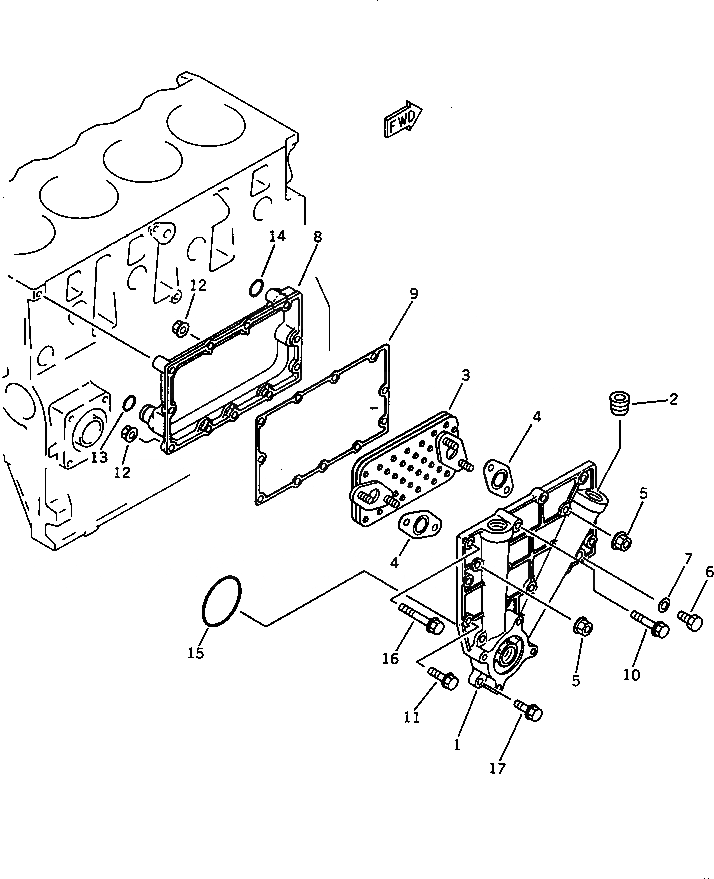 Схема запчастей Komatsu S4D95L-1E - - -