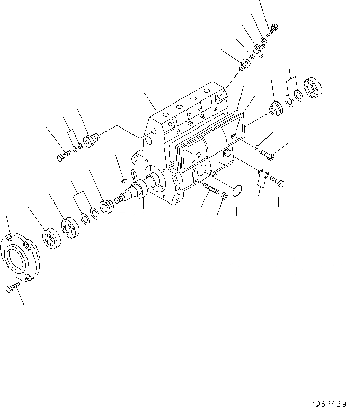 Схема запчастей Komatsu S4D95L-1E - - -