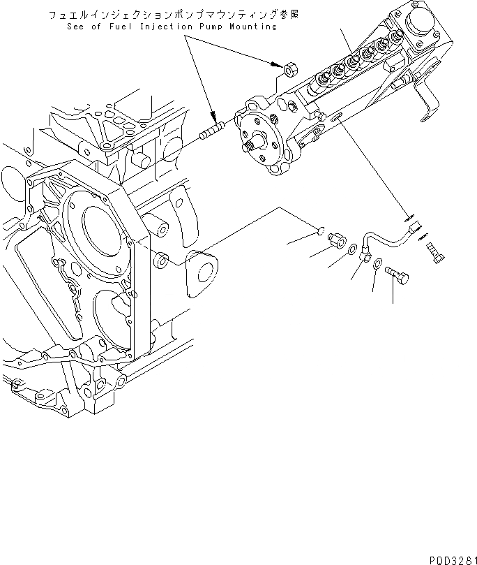 Схема запчастей Komatsu S6D102E-1X-6L - ТОПЛ. НАСОС И МАСЛОПРОВОДЯЩАЯ ЛИНИЯ(№7-) ДВИГАТЕЛЬ