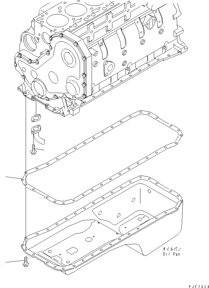 Схема запчастей Komatsu S6D102E-2KK-W - МАСЛЯНЫЙ ПОДДОН КРЕПЛЕНИЕ ДВИГАТЕЛЬ