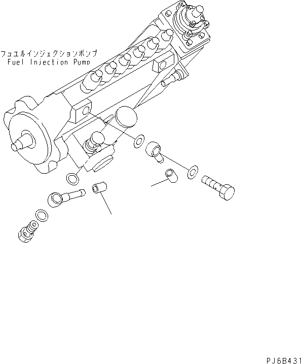 Схема запчастей Komatsu S6D102E-2KK-W - ТОПЛИВН. ВХОДН. И ВЫПУСКН. БЛОК КРЫШКА ДВИГАТЕЛЬ