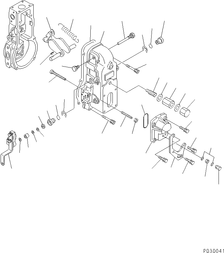 Схема запчастей Komatsu S6D102E-1C-CA - ТОПЛ. НАСОС (РЕГУЛЯТОР) (/) (Z-СПЕЦ-Я.) (ВНУТР. ЧАСТИ) ДВИГАТЕЛЬ