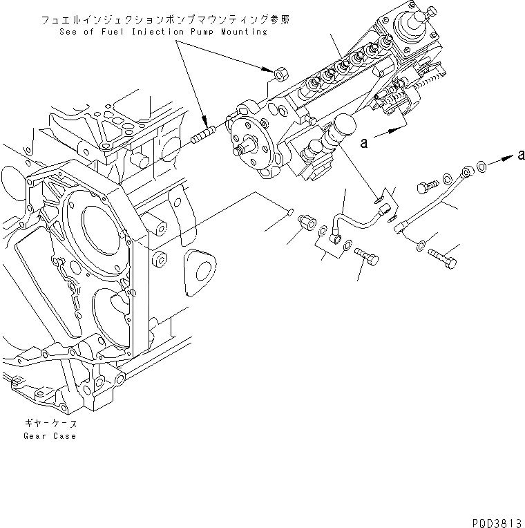 Схема запчастей Komatsu S6D102E-1C-TA - ТОПЛ. НАСОС И МАСЛОПРОВОДЯЩАЯ ЛИНИЯ(№-) ДВИГАТЕЛЬ