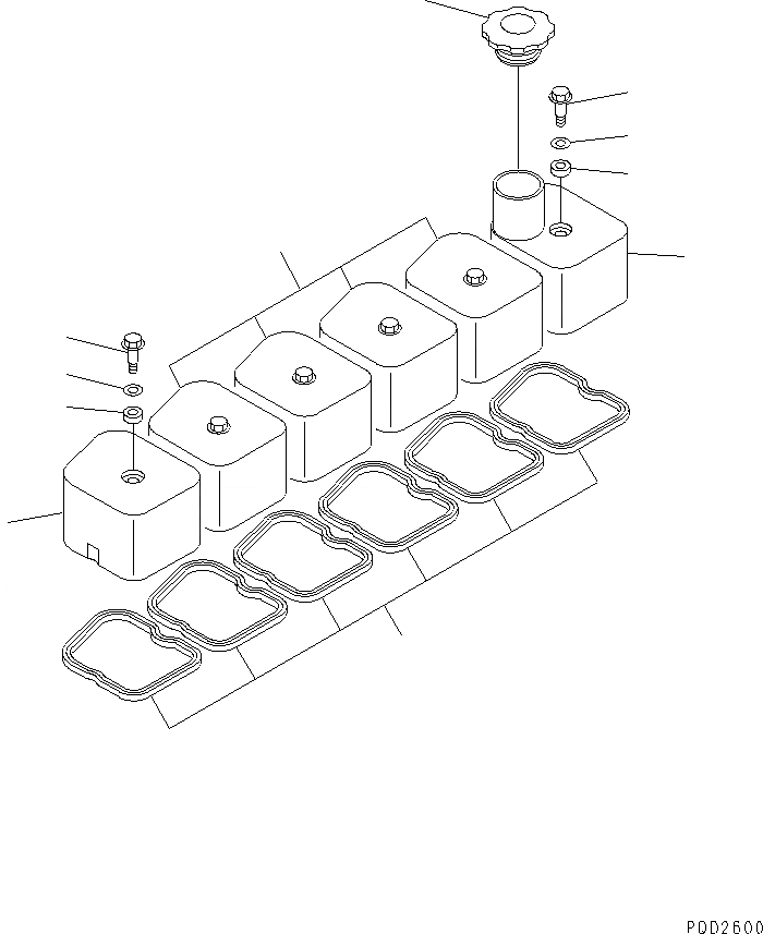 Схема запчастей Komatsu S6D102E-1F-US - КРЫШКА ГОЛОВКИ(№-9) ДВИГАТЕЛЬ