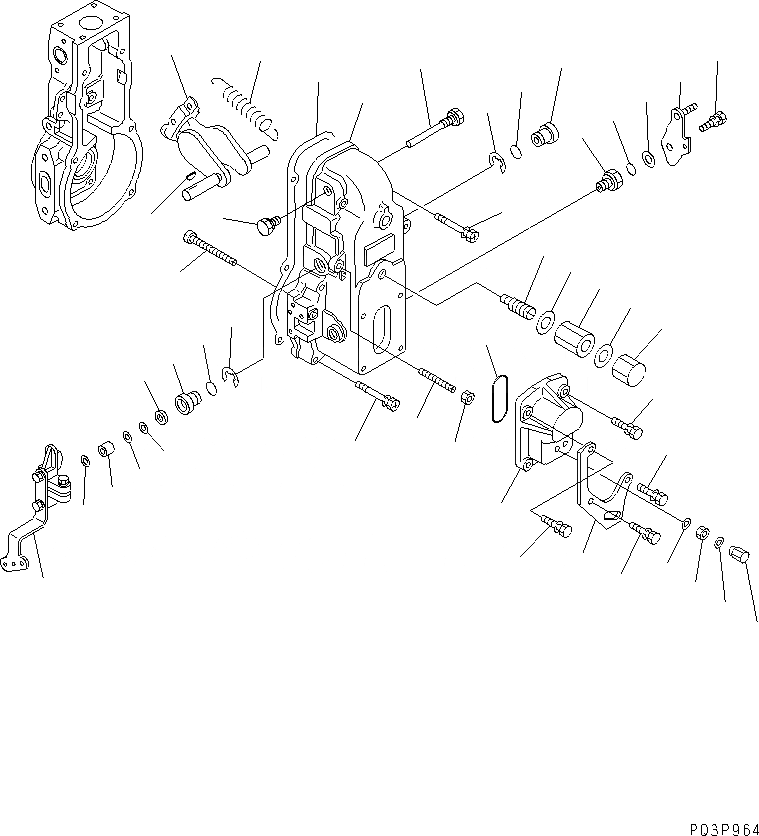 Схема запчастей Komatsu S6D102E-1F-UT - ТОПЛ. НАСОС (РЕГУЛЯТОР) (/) (ВНУТР. ЧАСТИ) ДВИГАТЕЛЬ