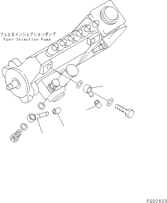 Схема запчастей Komatsu S6D102E-1FL-S2 - ТОПЛИВН. СОЕД. ШЛАНГОВ(№-) ДВИГАТЕЛЬ