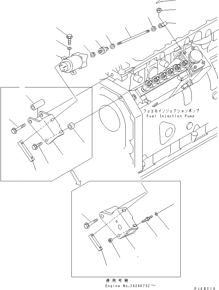 Схема запчастей Komatsu S6D102E-1FL-S2 - СОЛЕНОИД ДВИГАТЕЛЬ