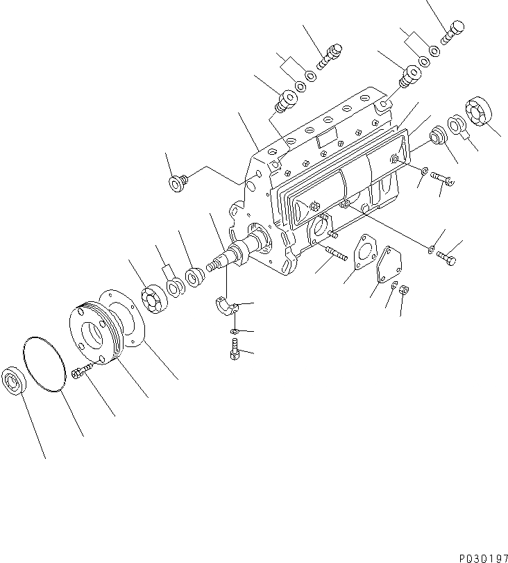 Схема запчастей Komatsu S6D102E-1M - ТОПЛ. НАСОС (НАСОС) (/) (ВНУТР. ЧАСТИ)(№79-) ДВИГАТЕЛЬ