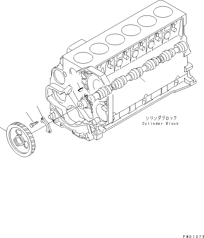 Схема запчастей Komatsu S6D102E-1K - РАСПРЕДВАЛ ДВИГАТЕЛЬ