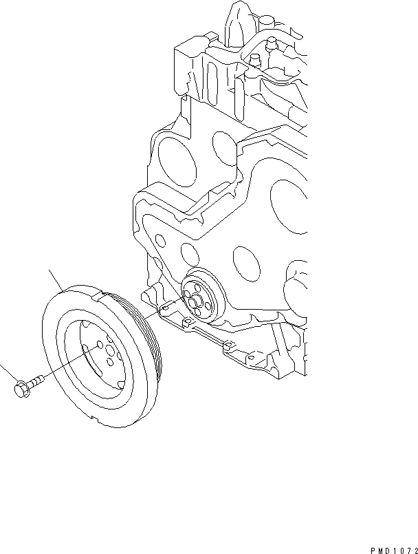 Схема запчастей Komatsu S6D102E-1BB-C - ДЕМПФЕР(№77-) ДВИГАТЕЛЬ