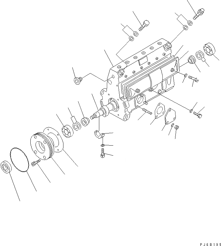 Схема запчастей Komatsu S6D102E-1BB-C - ТОПЛ. НАСОС (НАСОС) (/) (ВНУТР. ЧАСТИ)(№77-) ДВИГАТЕЛЬ