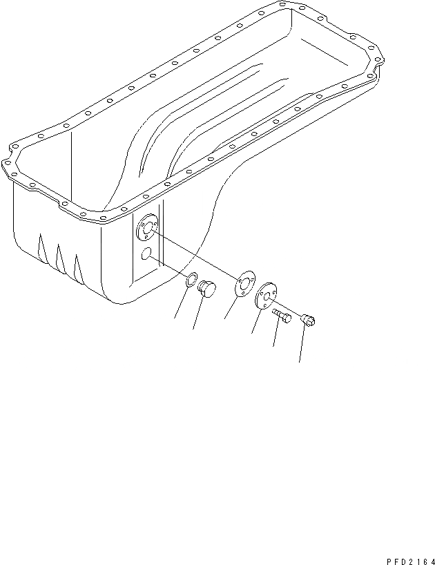 Схема запчастей Komatsu S6D102E-1Q - МАСЛЯНЫЙ ПОДДОН BLIND PULG ДВИГАТЕЛЬ