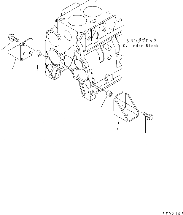 Схема запчастей Komatsu S6D102E-1Q - КРЕПЛЕНИЕ ДВИГАТЕЛЯ ДВИГАТЕЛЬ