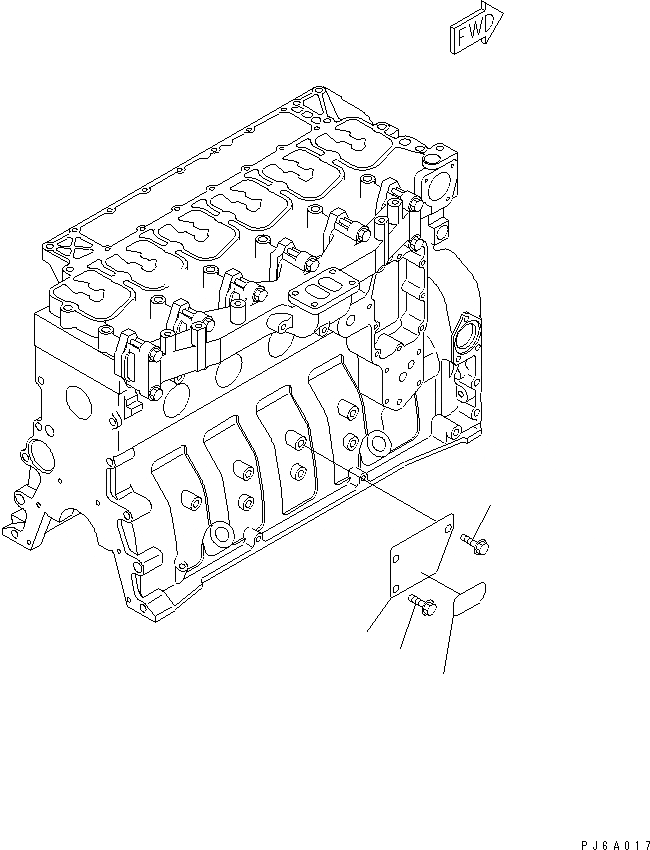 Схема запчастей Komatsu S6D102E-1DD - ПРЕДУПРЕЖДАЮЩ. МАРКИРОВКА (АНГЛ.)(№877-) ДВИГАТЕЛЬ