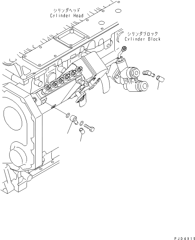 Схема запчастей Komatsu S6D102E-1BB - ТОПЛИВН. СОЕД. ШЛАНГОВ(№98-) ДВИГАТЕЛЬ