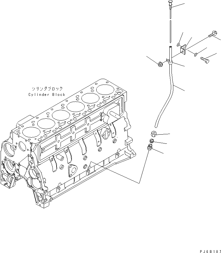 Схема запчастей Komatsu S6D102E-1BB-C - МАСЛ. ЩУП(№77-) ДВИГАТЕЛЬ