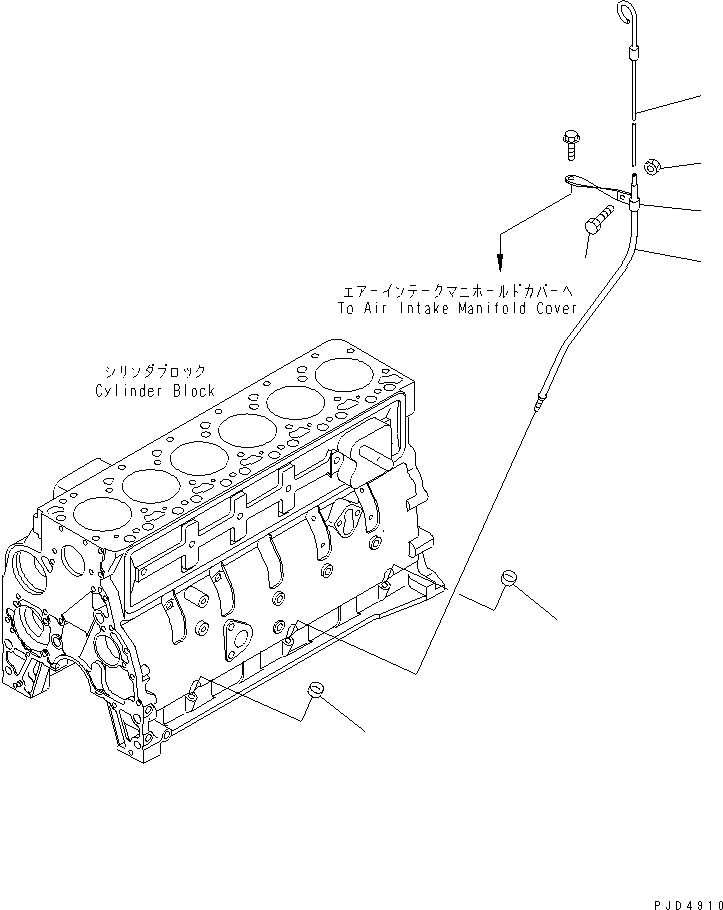 Схема запчастей Komatsu S6D102E-1BB-A - МАСЛ. LEVE GAUGE(№8-) ДВИГАТЕЛЬ