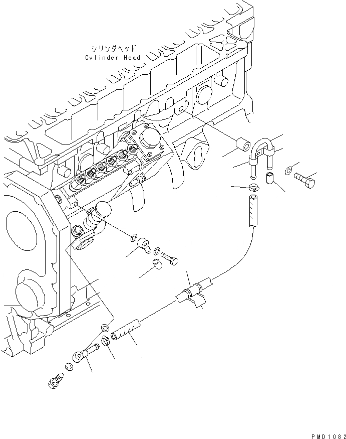 Схема запчастей Komatsu S6D102E-1W-L - ТОПЛИВН. ШЛАНГИ ДВИГАТЕЛЬ