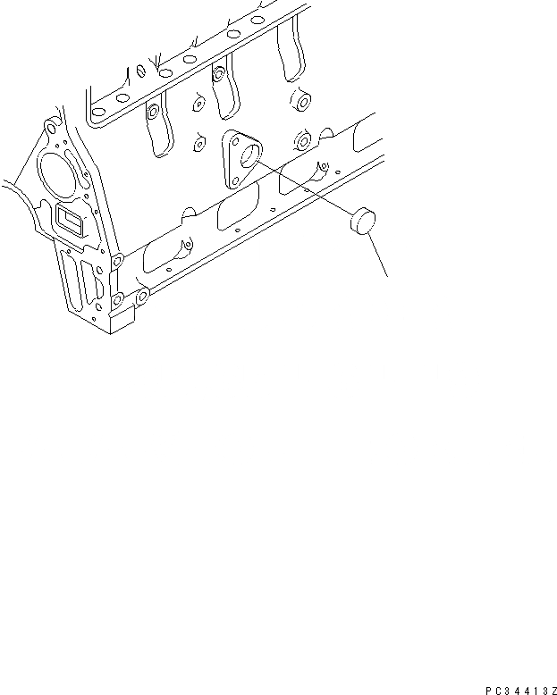 Схема запчастей Komatsu S6D102E-1BB-6C - БЛОК ЦИЛИНДРОВ BLIND ЗАГЛУШКА ДВИГАТЕЛЬ