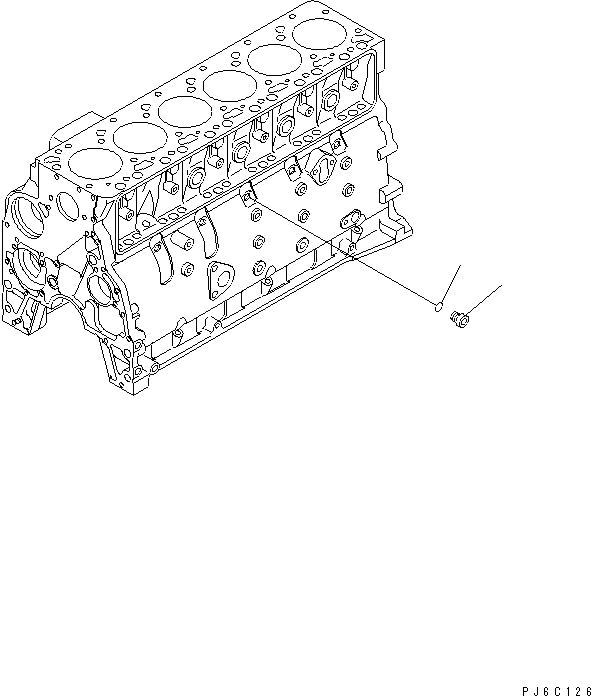 Схема запчастей Komatsu S6D102E-1BB-6 - БЛОК МАСЛ. ЗАГЛУШКА(№-8) ДВИГАТЕЛЬ