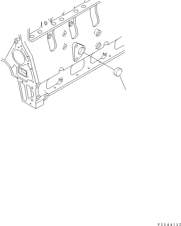 Схема запчастей Komatsu S6D102E-1DD-6 - БЛОК ЦИЛИНДРОВ BLIND ЗАГЛУШКА ДВИГАТЕЛЬ