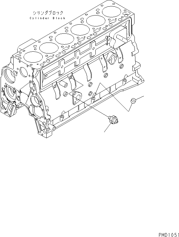 Схема запчастей Komatsu S6D102E-1F-6 - МАСЛ. PRESSURE ПЕРЕКЛЮЧАТЕЛЬ(№7-) ДВИГАТЕЛЬ