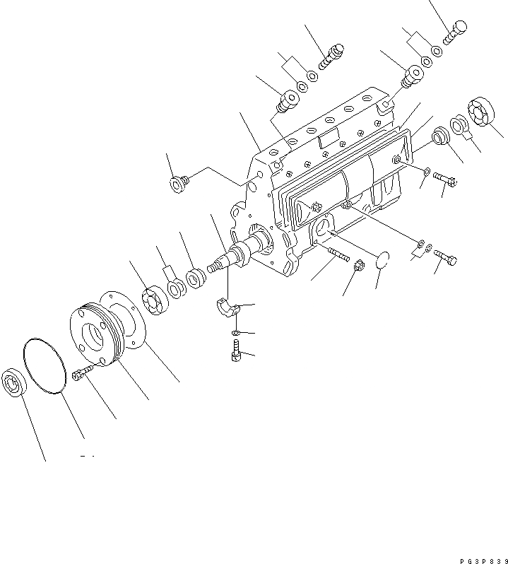 Схема запчастей Komatsu S6D102E-1F-6 - ТОПЛ. НАСОС (НАСОС) (/) (ВНУТР. ЧАСТИ)(№99-) ДВИГАТЕЛЬ