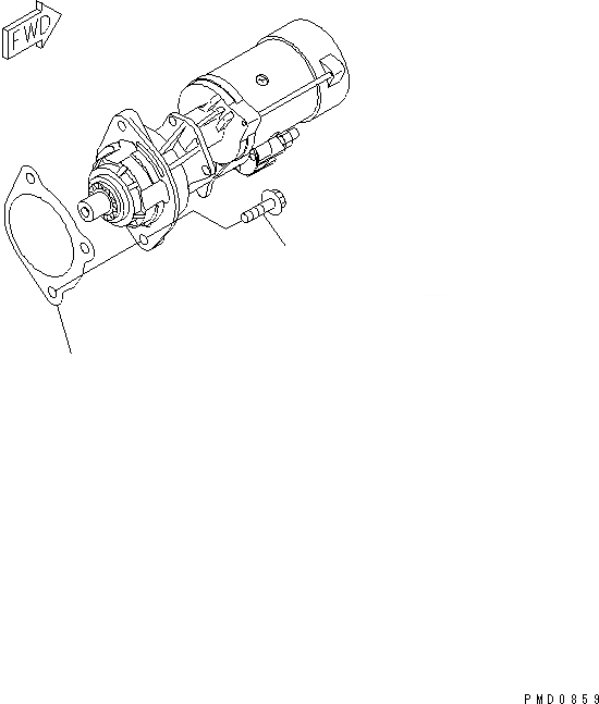 Схема запчастей Komatsu S6D102E-1X-6 - КРЕПЛЕНИЕ СТАРТЕРА (.KW)(№97-) ДВИГАТЕЛЬ