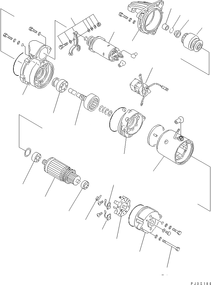 Схема запчастей Komatsu S6D105-B-1A - СТАРТЕР (.KW)(№89-879) ЭЛЕКТРИКА