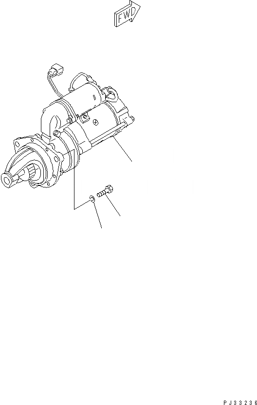 Схема запчастей Komatsu S6D105-B-1A-SS - СТАРТЕР И КРЕПЛЕНИЕ (.KW¤ 7.KW) ЭЛЕКТРИКА