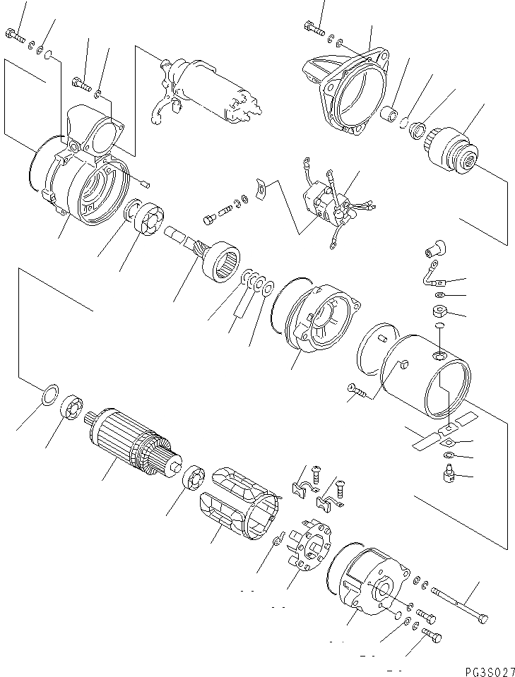 Схема запчастей Komatsu S6D105-B-1A-SS - СТАРТЕР (.KW) (/)(№8-89) ЭЛЕКТРИКА