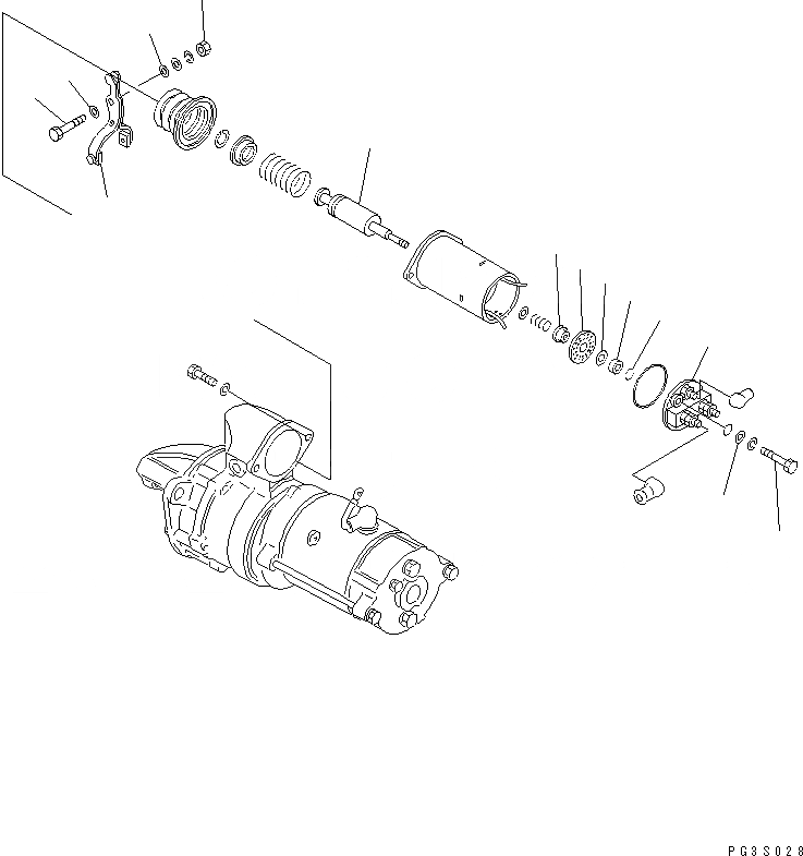 Схема запчастей Komatsu S6D105-B-1A-SS - СТАРТЕР (.KW) (/)(№8-89) ЭЛЕКТРИКА