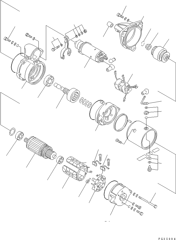 Схема запчастей Komatsu S6D105-B-1A-SS - СТАРТЕР (.KW)(№89-) ЭЛЕКТРИКА