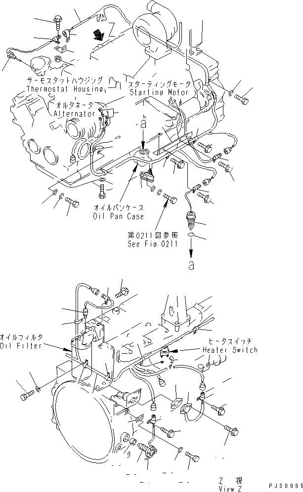 Схема запчастей Komatsu S6D105-B-1A - ЭЛЕКТР. ЭЛЕКТРОПРОВОДКА (АВТОМ. ЗАМЕДЛЕНИЕ ОБОРОТОВ)(№8-79) ЭЛЕКТРИКА