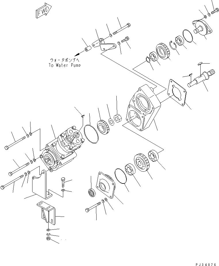 Схема запчастей Komatsu S6D105-1JJ - КОМПРЕССОР И КРЕПЛЕНИЕ(№79-7) АКСЕССУАРЫ