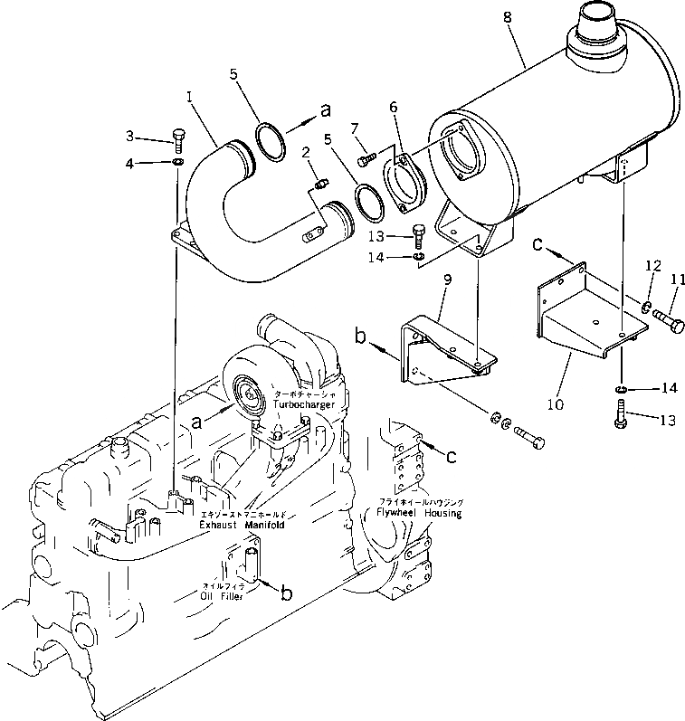 Схема запчастей Komatsu S6D105-1EE - - -