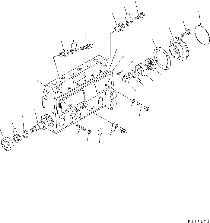 Схема запчастей Komatsu S6D108-1D-S - ТОПЛ. НАСОС (НАСОС) (/) (ВНУТР. ЧАСТИ) (ДЛЯ ЭЛЕКТРИЧ. РЕГУЛЯТОРА)(№88-) ДВИГАТЕЛЬ