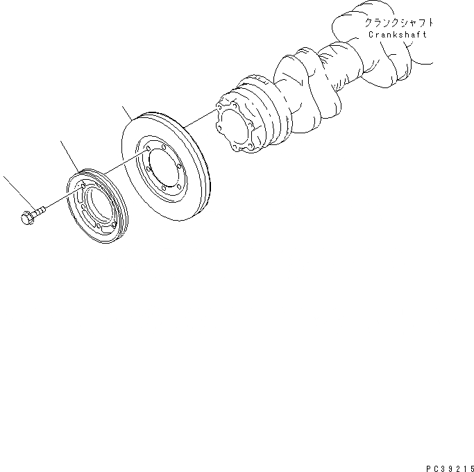 Схема запчастей Komatsu S6D108-1G-6 - ДЕМПФЕР(№-) ДВИГАТЕЛЬ