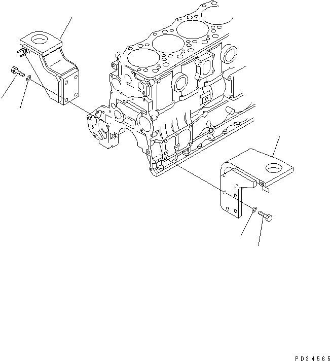 Схема запчастей Komatsu S6D108-1F-6 - КРЕПЛЕНИЕ ДВИГАТЕЛЯ (ДЛЯ МЕХАНИЧ. РЕГУЛИР.)(№79-) ДВИГАТЕЛЬ