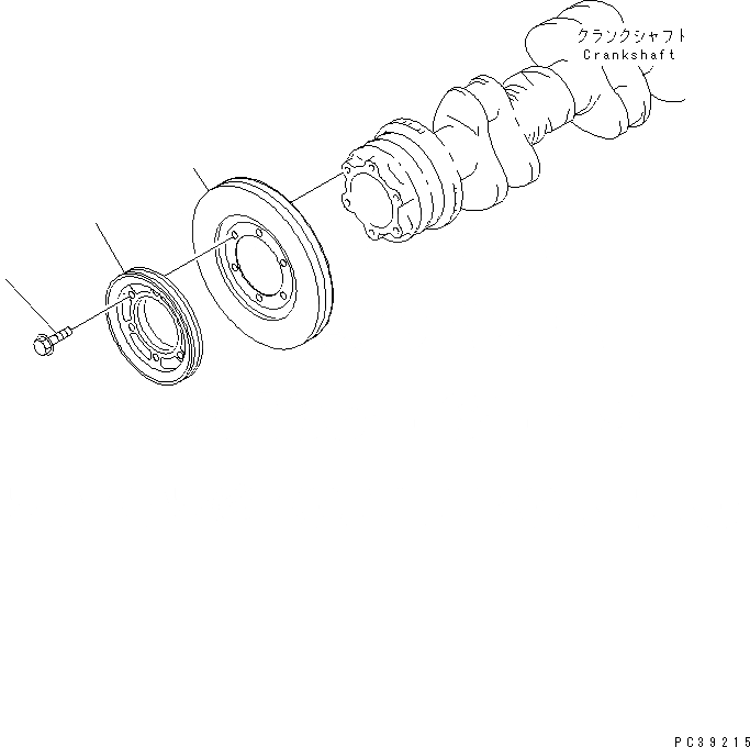 Схема запчастей Komatsu S6D108-1F-6 - ДЕМПФЕР(№-) ДВИГАТЕЛЬ