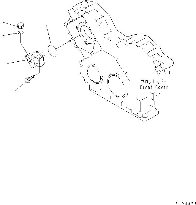 Схема запчастей Komatsu S6D108E-2A-S6 - ПРИВОД ТАХОМЕТРА(№97-) ДВИГАТЕЛЬ