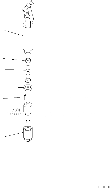 Схема запчастей Komatsu S6D108E-2A-S6 - ФОРСУНКА (ВНУТР. ЧАСТИ)(№-) ДВИГАТЕЛЬ