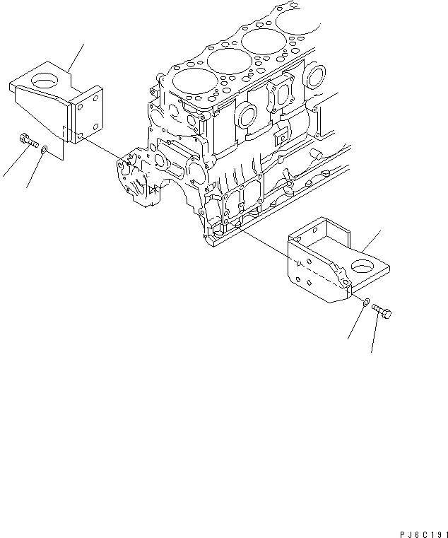 Схема запчастей Komatsu S6D108E-2A-N6 - КРЕПЛЕНИЕ ДВИГАТЕЛЯ (С КОМПРЕССОР)(№9-) ДВИГАТЕЛЬ