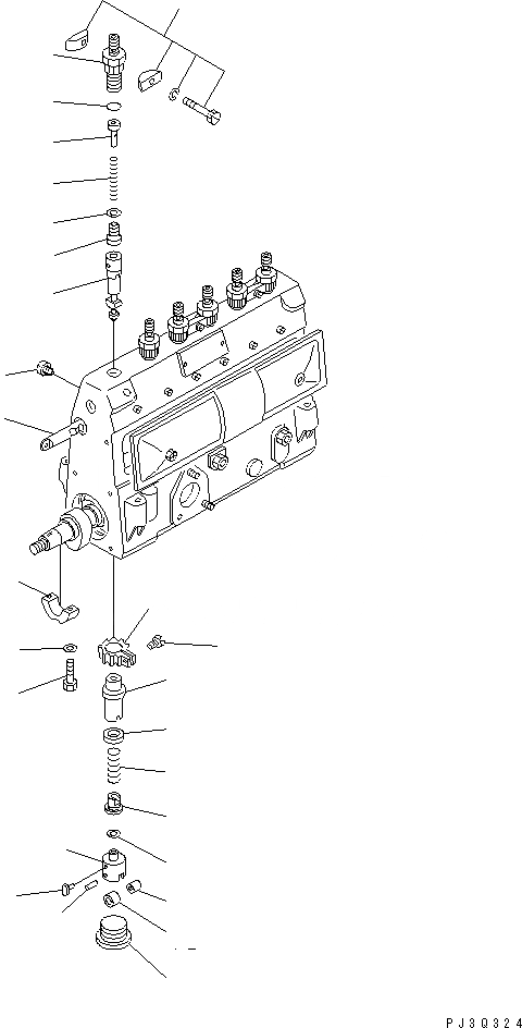 Схема запчастей Komatsu S6D110-1G - ТОПЛ. НАСОС (НАСОС) (/)(№9-) ТОПЛИВН. СИСТЕМА