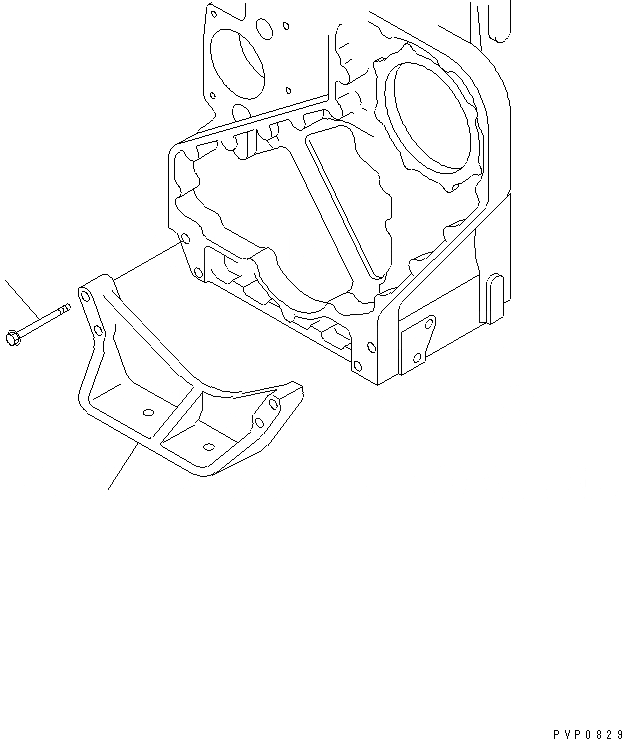 Схема запчастей Komatsu S6D114E-1-GD - ПЕРЕДН. СУППОРТ(№99-) ДВИГАТЕЛЬ