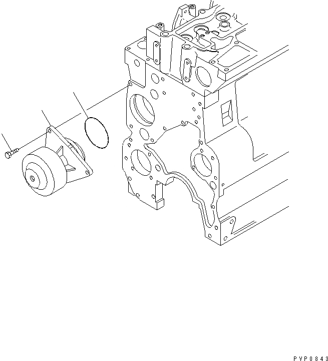 Схема запчастей Komatsu S6D114E-1-GD - ВОДЯНАЯ ПОМПА(№99-) ДВИГАТЕЛЬ