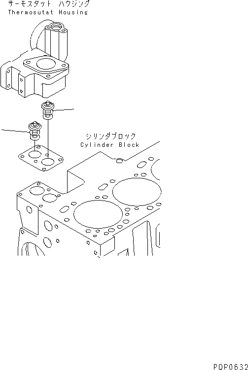 Схема запчастей Komatsu S6D114E-1-KB - ТЕРМОСТАТ ДВИГАТЕЛЬ