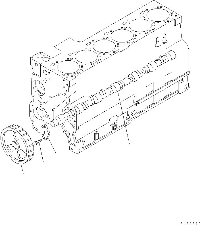 Схема запчастей Komatsu S6D114E-1-KB - РАСПРЕДВАЛ ДВИГАТЕЛЬ