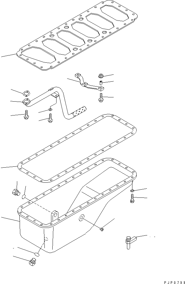Схема запчастей Komatsu S6D114E-1A-W - МАСЛЯНЫЙ ПОДДОН(№-9) ДВИГАТЕЛЬ